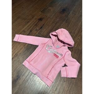 Carhartt Kids Pink Hoodie Sweatshirt Size 6 Graphic Logo Casual Comfort
